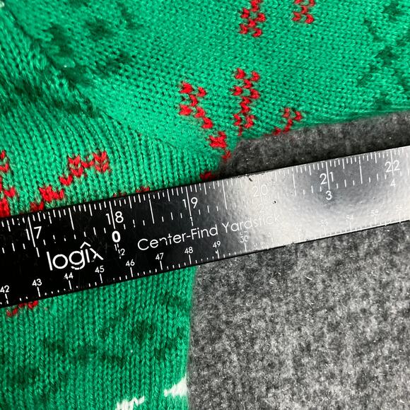Blizzard Bay Sweater Mens Small Green Red Ugly Christmas Santa Cookie Knit Funny - Picture 5 of 8